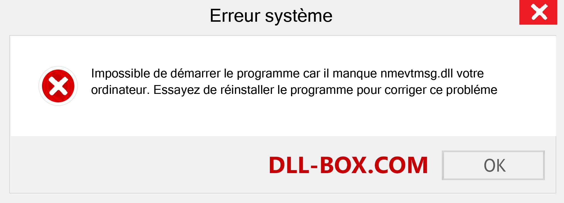 Le fichier nmevtmsg.dll est manquant ?. Télécharger pour Windows 7, 8, 10 - Correction de l'erreur manquante nmevtmsg dll sur Windows, photos, images